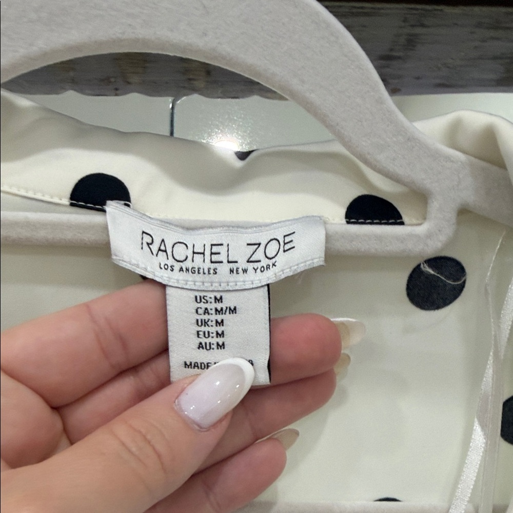Rachel Zoe White and Black Polka Dot Blouse - Picture 3 of 7